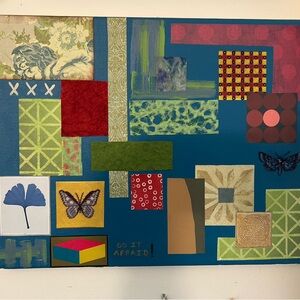 Colorful Abstract Collage Titled “Do It Afraid”